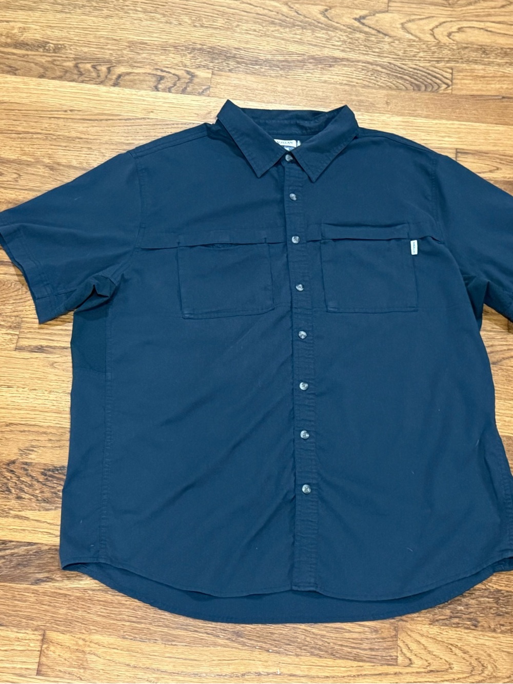 Magellan Outdoors 2XL Navy Short-Sleeve Button Down Shirt